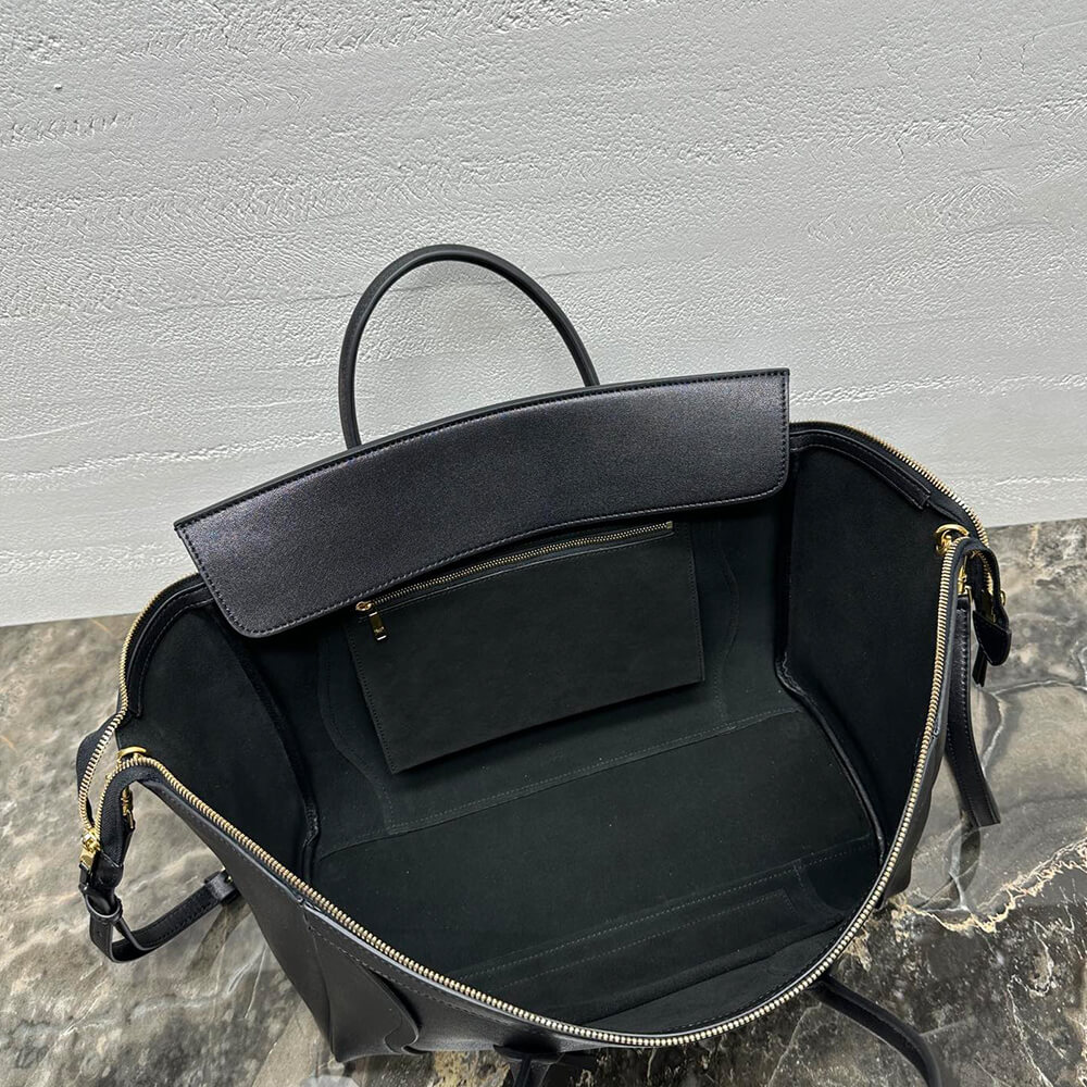 Ce1i*e MEDIUM NEW LUGGAGE IN S*pPLE SHINY LAMBSKIN(HIGH-END GRADE)